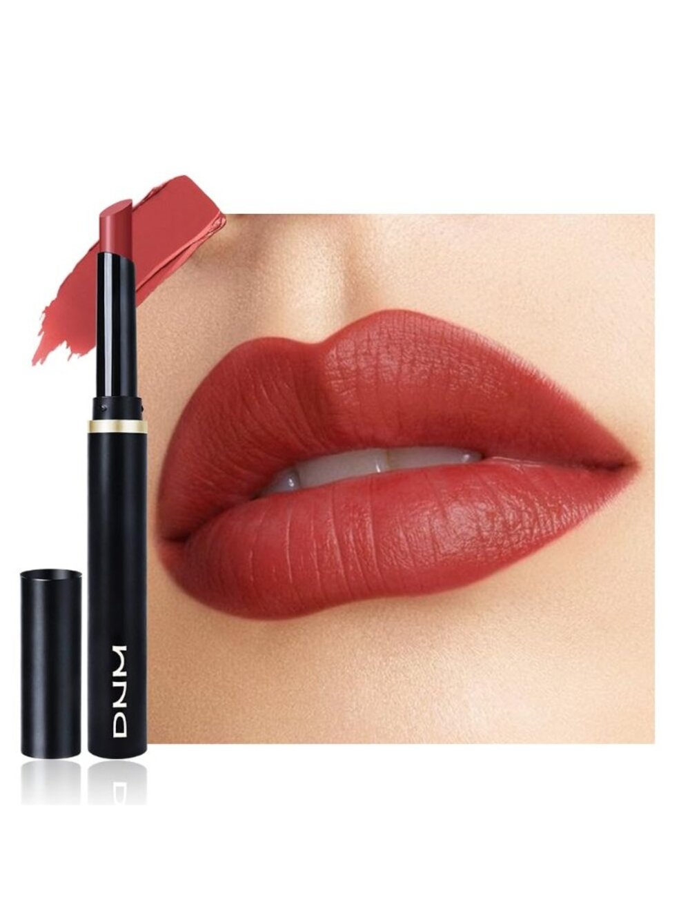 Women's 878# Wine Red Long Lasting Waterproof Velvet Matte Stick Lipstick